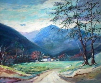 Pintura titulada Paisaje Campesino