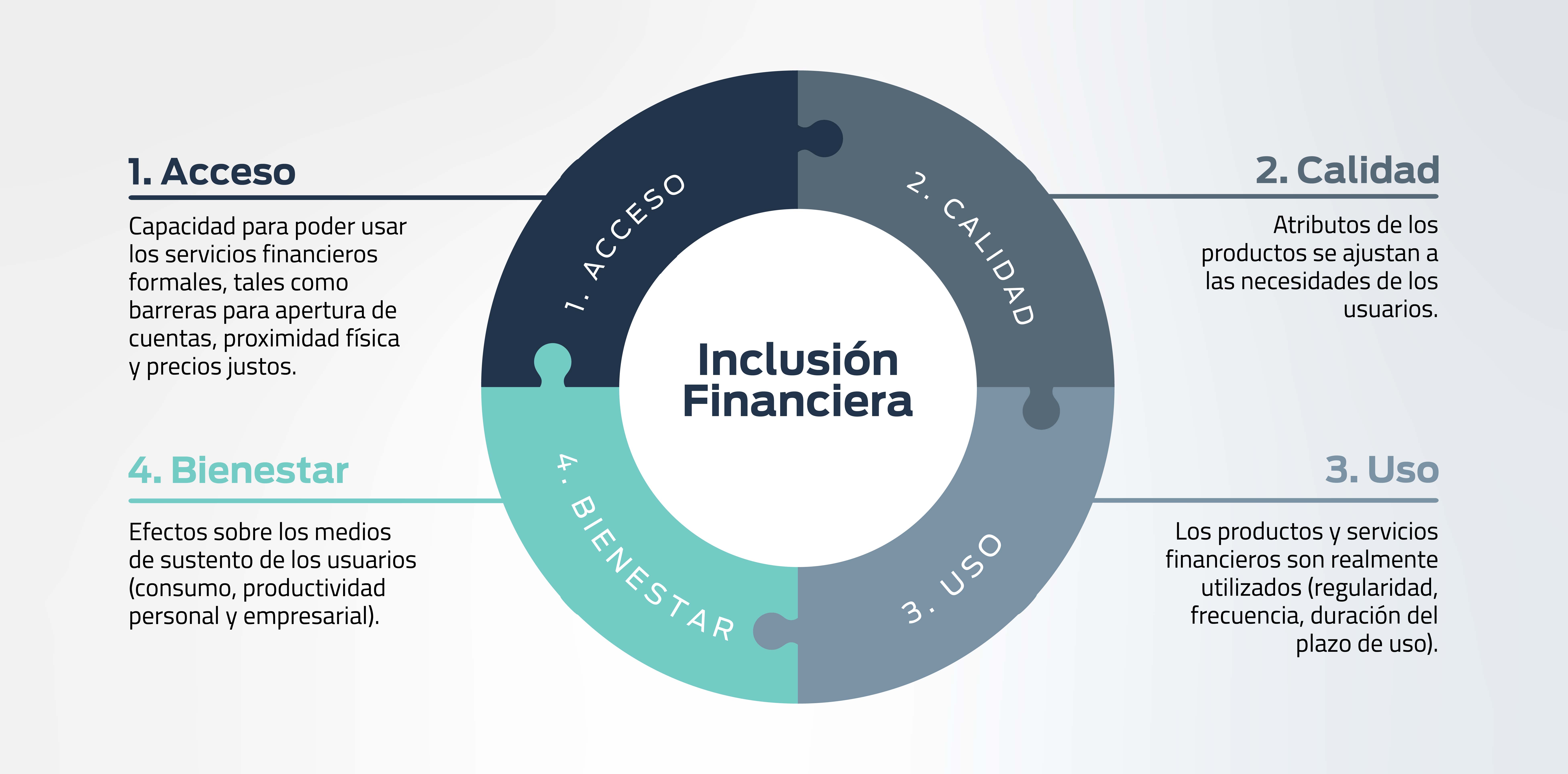 Gráfico circular sobre inclusión financiera